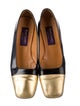 Ralph Lauren Collection Leather Colorblock Pattern Pumps