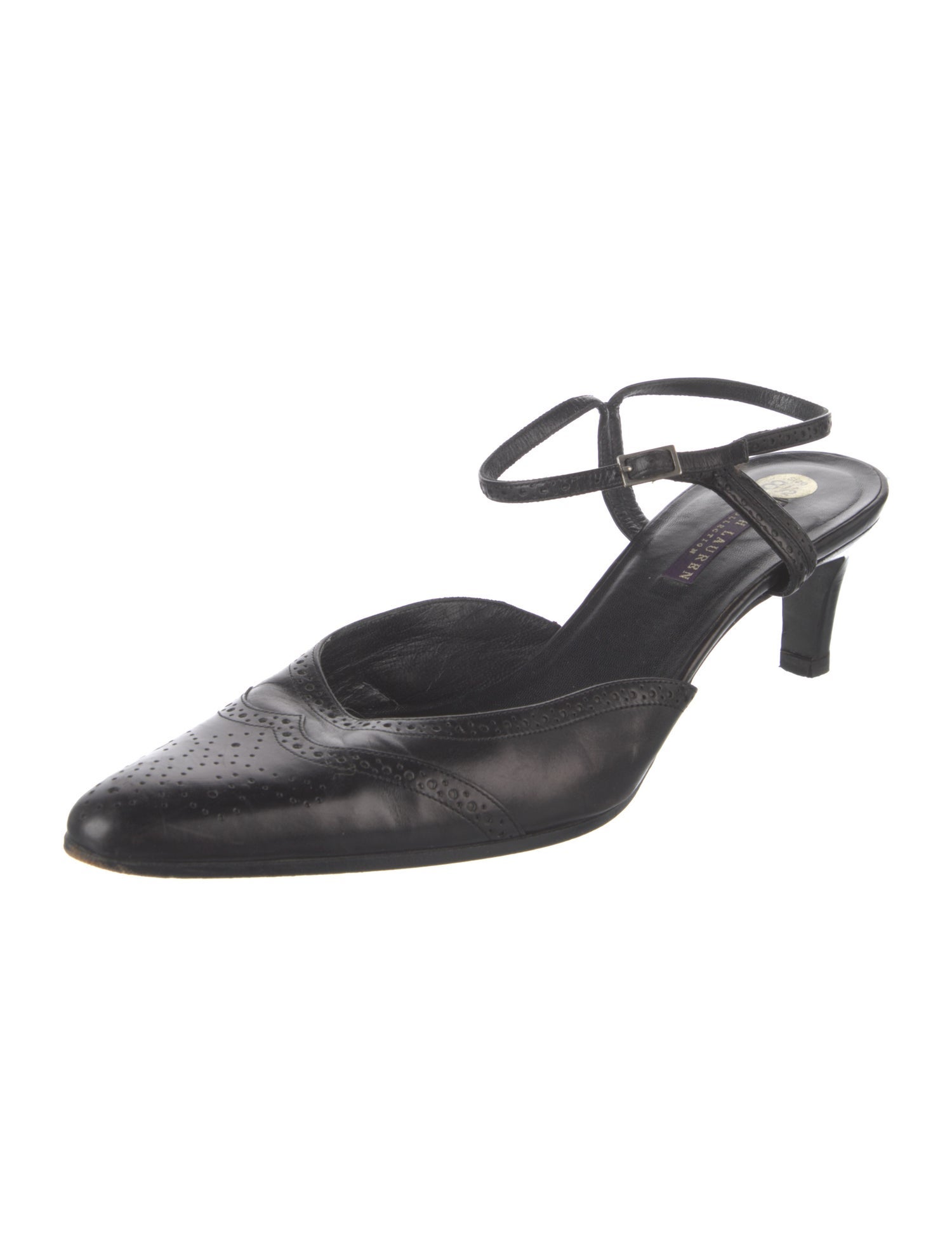 Ralph Lauren Collection Vintage Leather Slingback Pumps