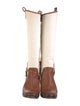 Ralph Lauren Collection Leather Colorblock Pattern Riding Boots