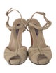 Ralph Lauren Collection Suede Cutout Accent T-Strap Sandals