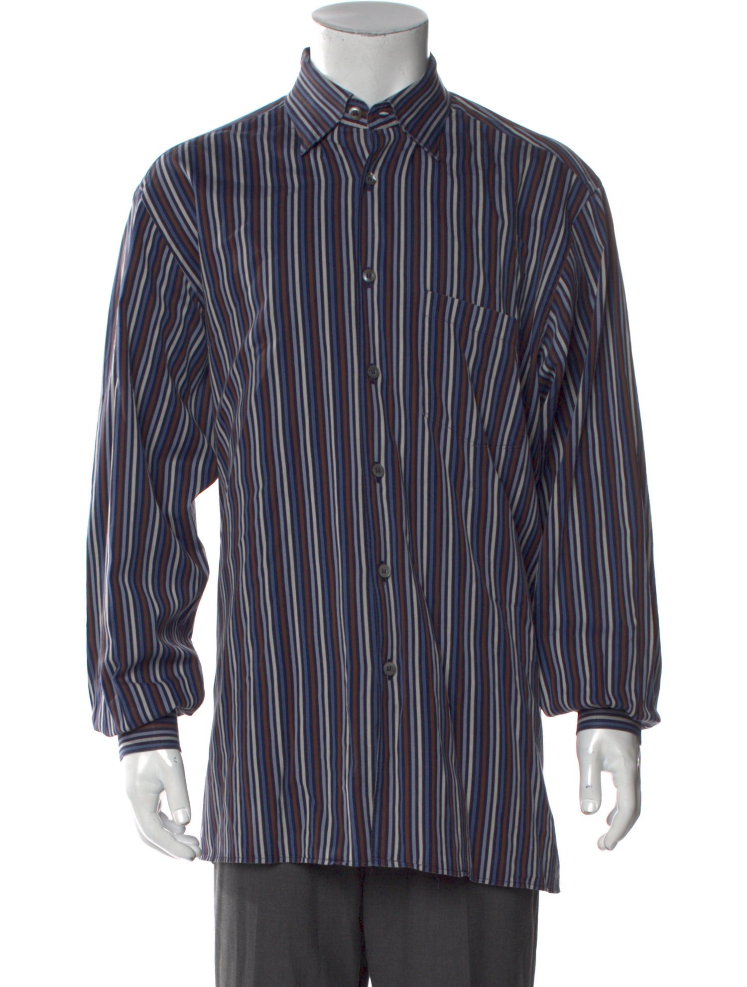 Ermenegildo Zegna Striped Long Sleeve Shirt