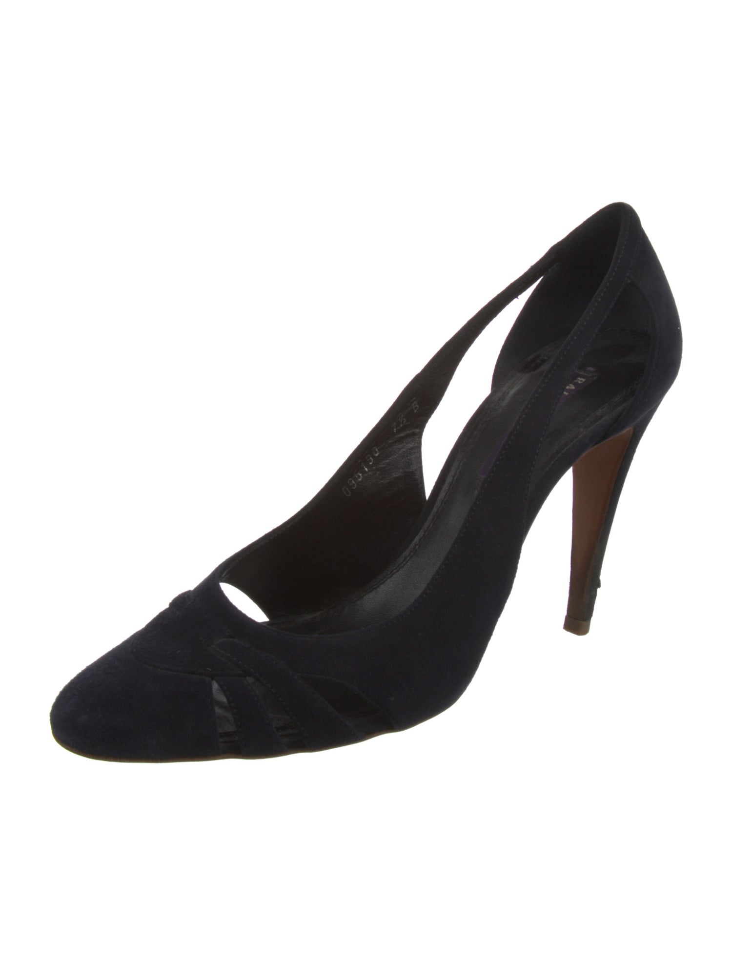 Ralph Lauren Collection Suede Cutout Accent Pumps