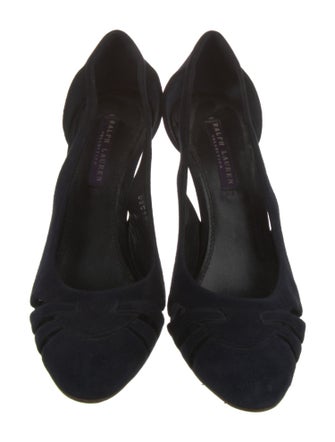 Ralph Lauren Collection Suede Cutout Accent Pumps