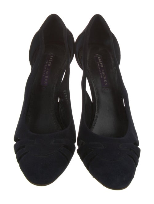 Ralph Lauren Collection Suede Cutout Accent Pumps