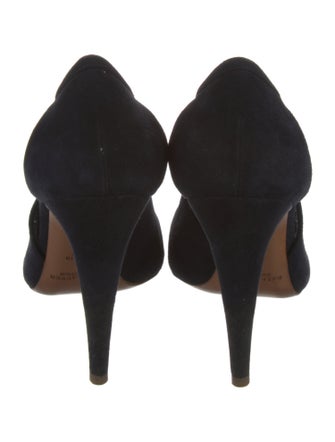 Ralph Lauren Collection Suede Cutout Accent Pumps