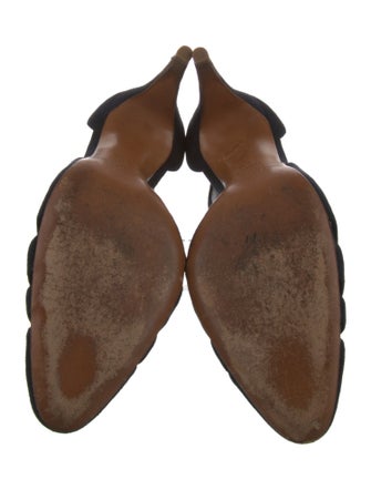 Ralph Lauren Collection Suede Cutout Accent Pumps