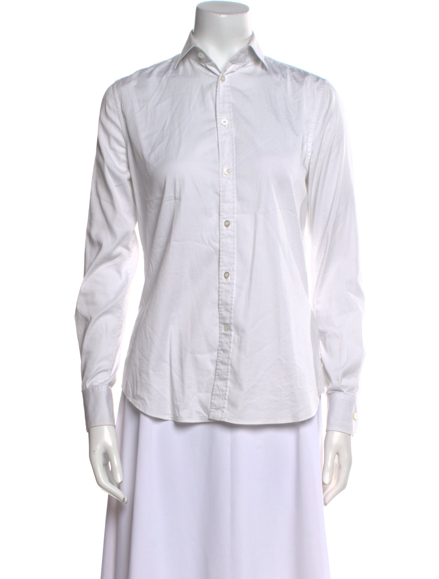 Ralph Lauren Collection Long Sleeve Button-Up Top
