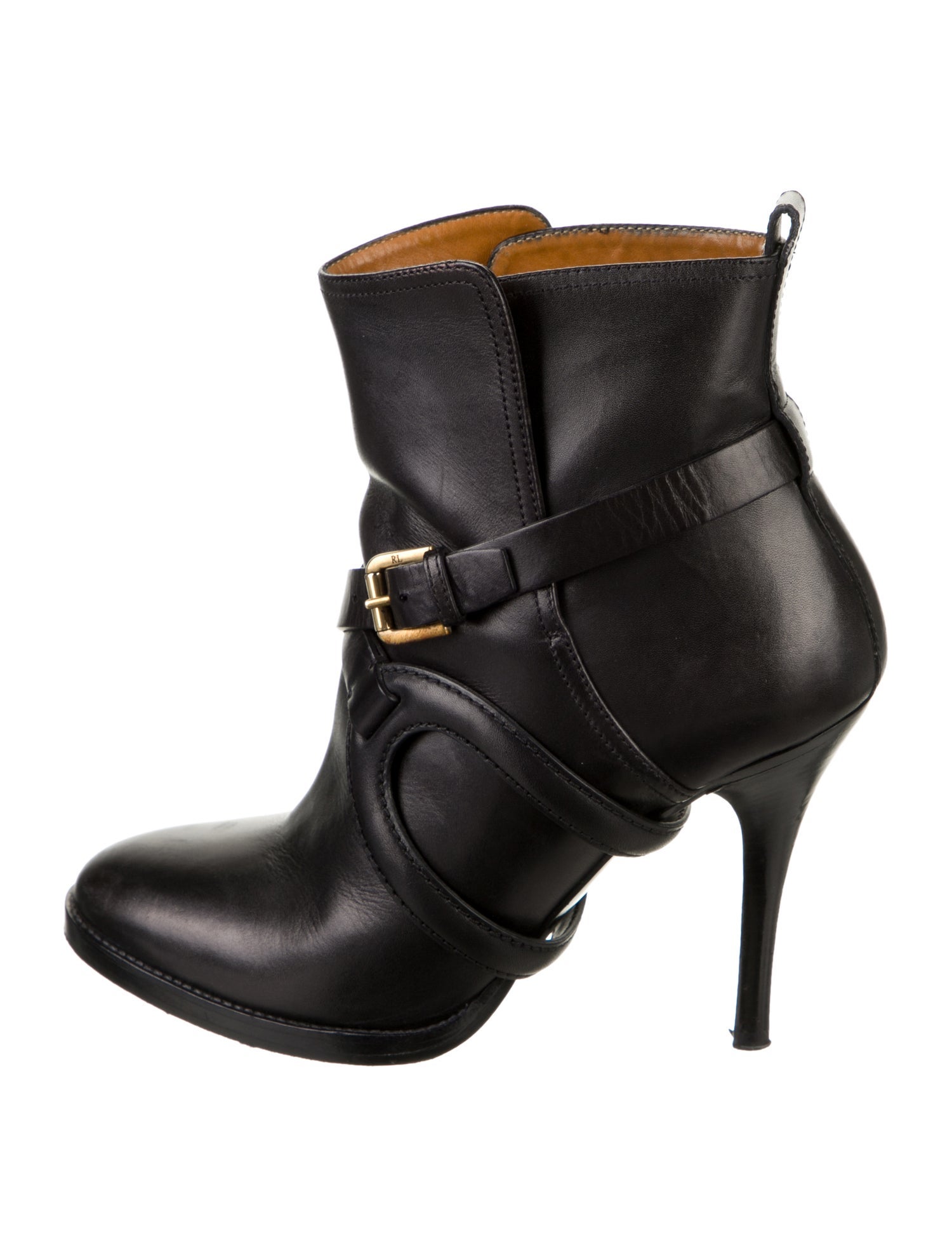 Ralph Lauren Collection Leather Moto Boots