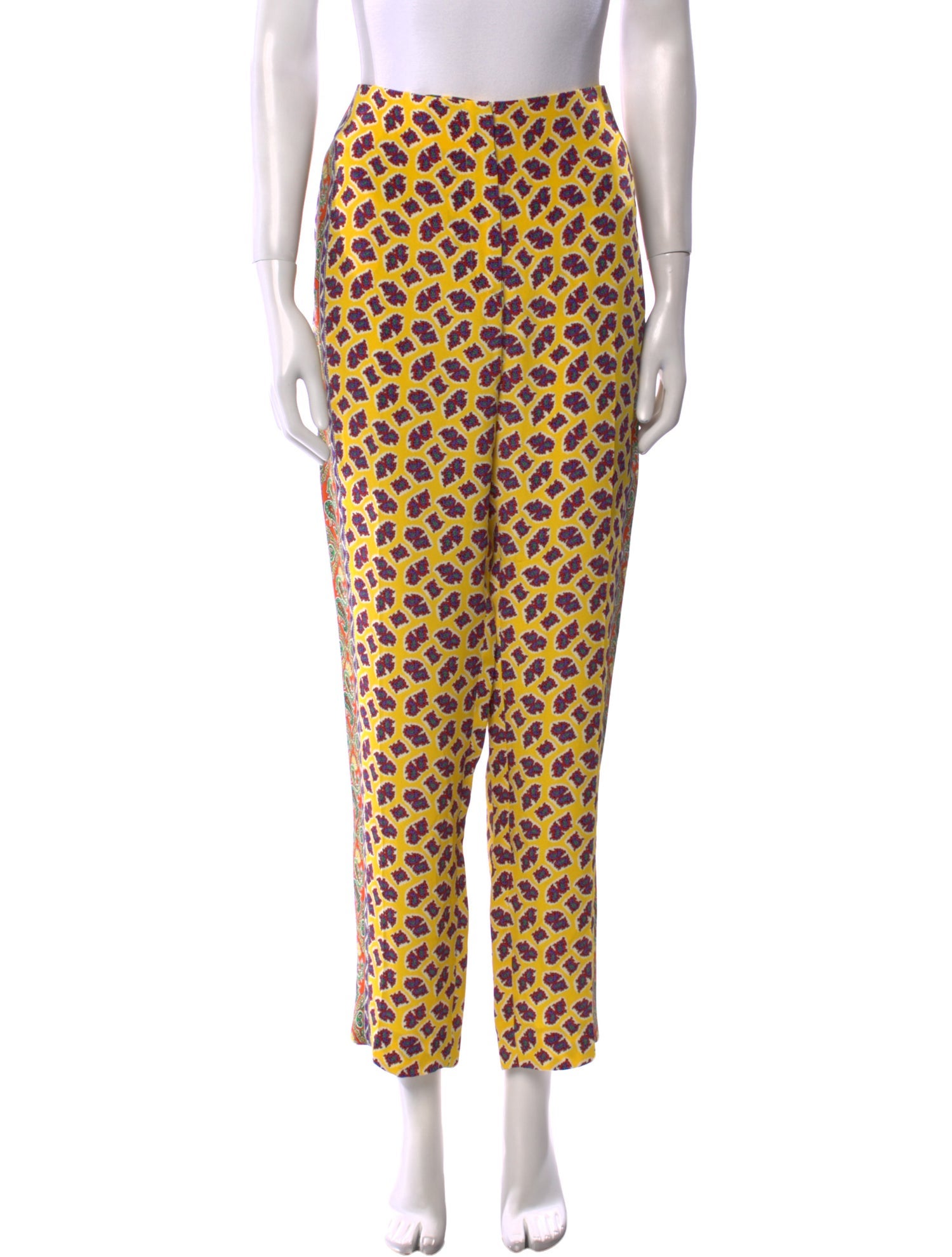 Ralph Lauren Collection Silk Straight Leg Pants