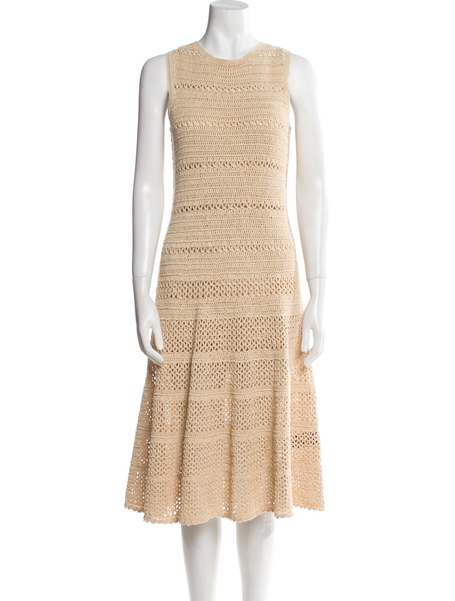 Ralph Lauren Collection Crew Neck Midi Length Dress