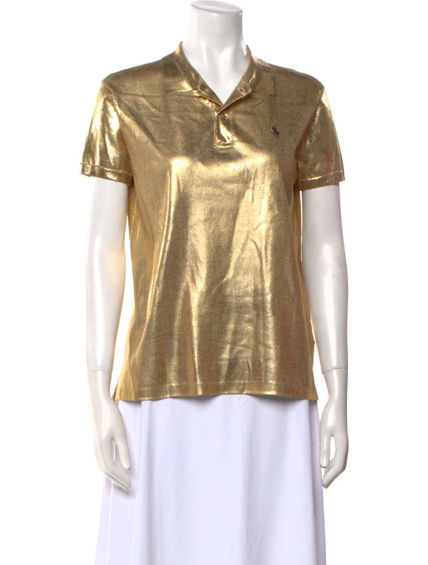 Ralph Lauren Purple Label Silk Short Sleeve Polo