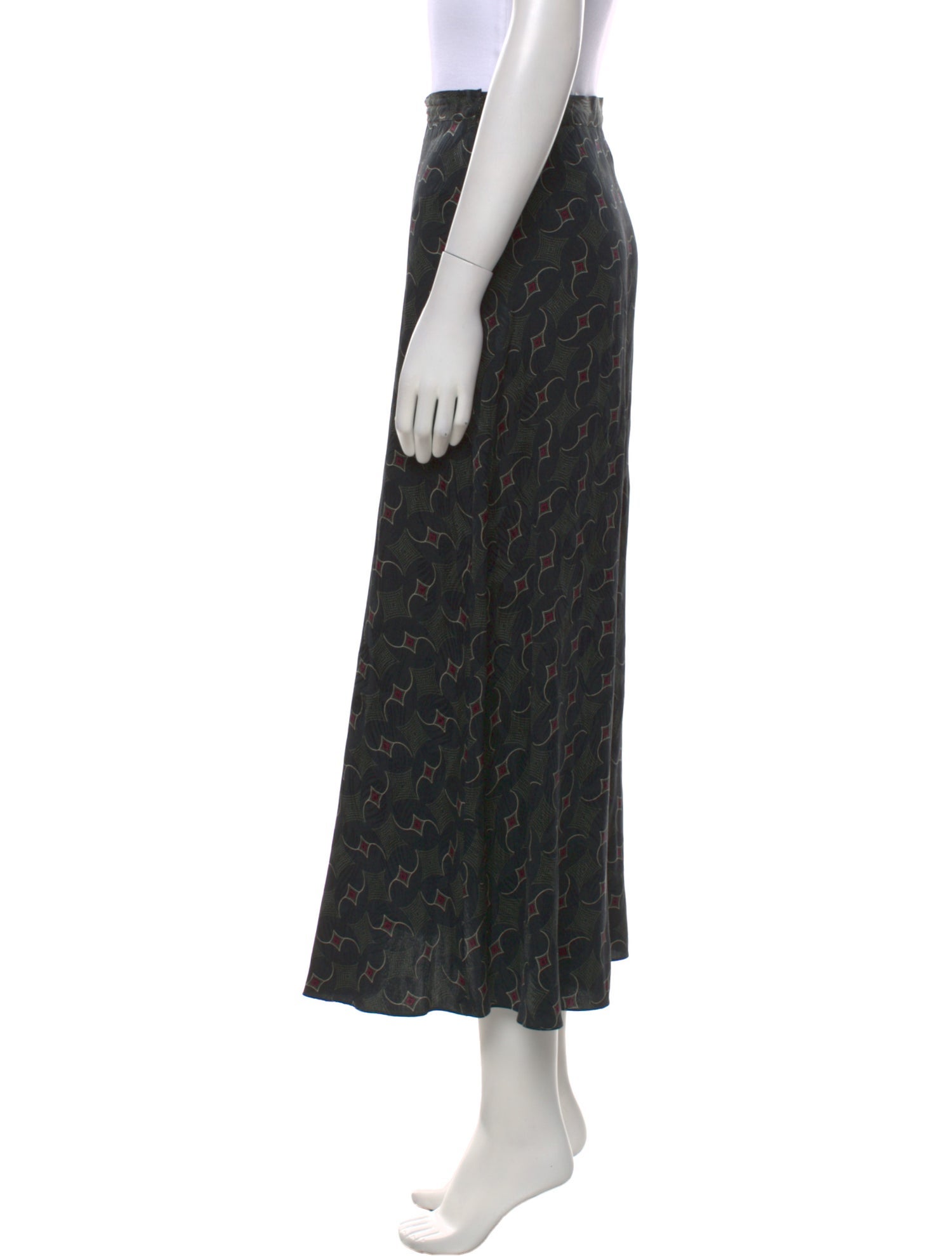 Ralph Lauren Collection Silk Midi Length Skirt