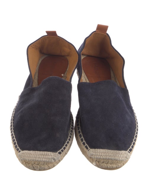 Ralph Lauren Purple Label Suede Whipstitch Trim Loafers