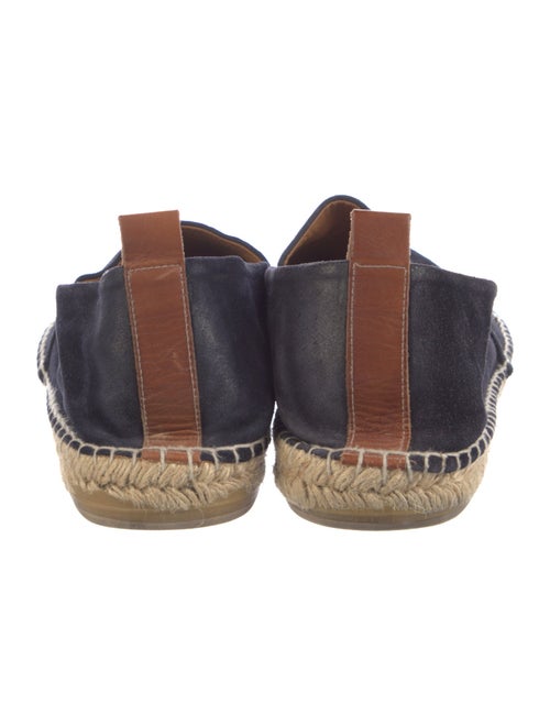 Ralph Lauren Purple Label Suede Whipstitch Trim Loafers