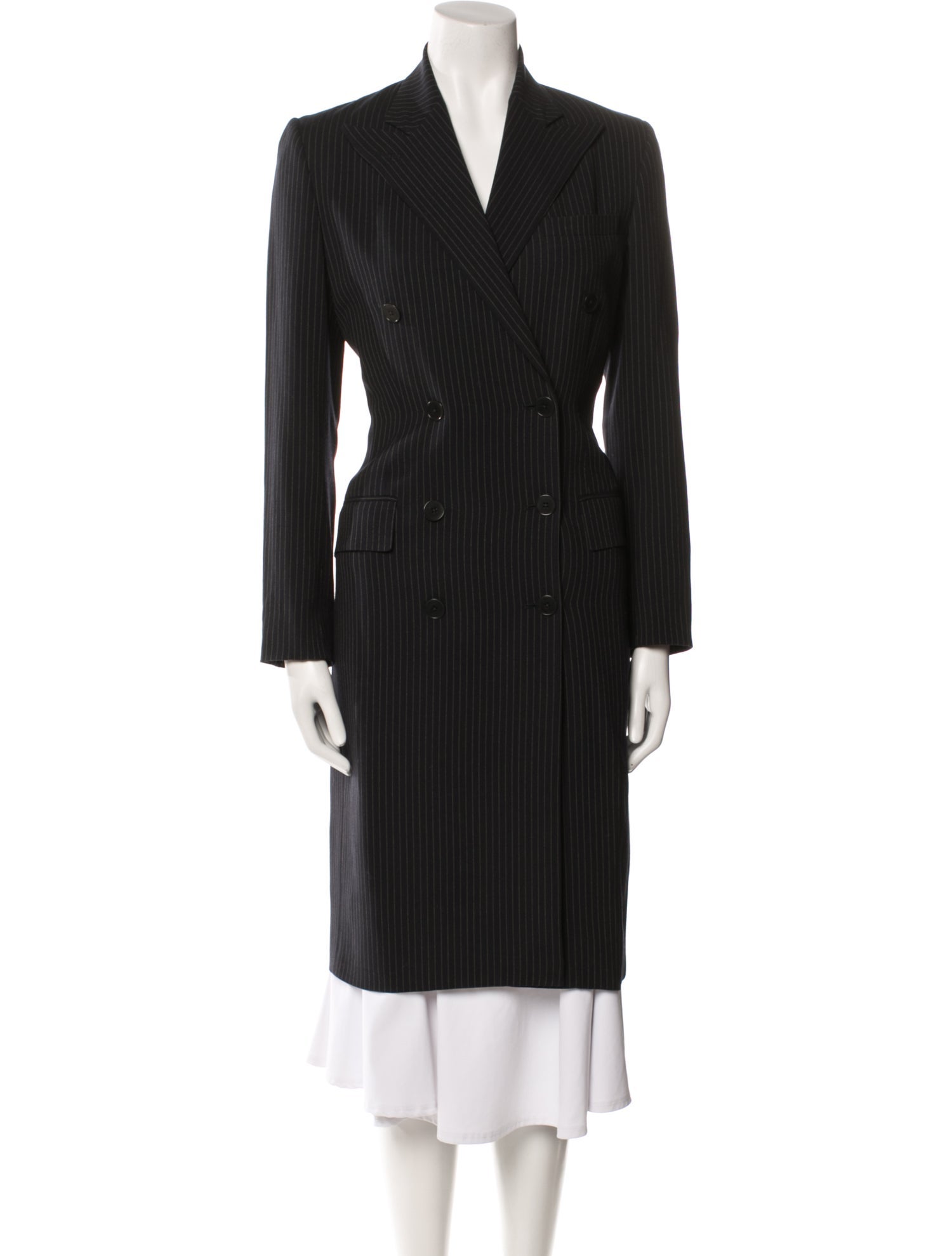 Ralph Lauren Collection Linen Striped Coat