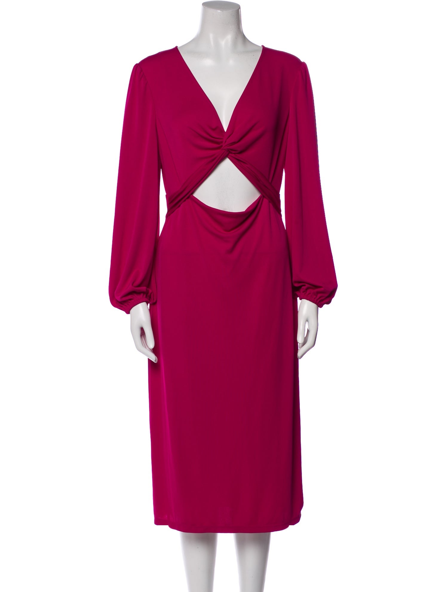 Ralph Lauren Collection V-Neck Midi Length Dress