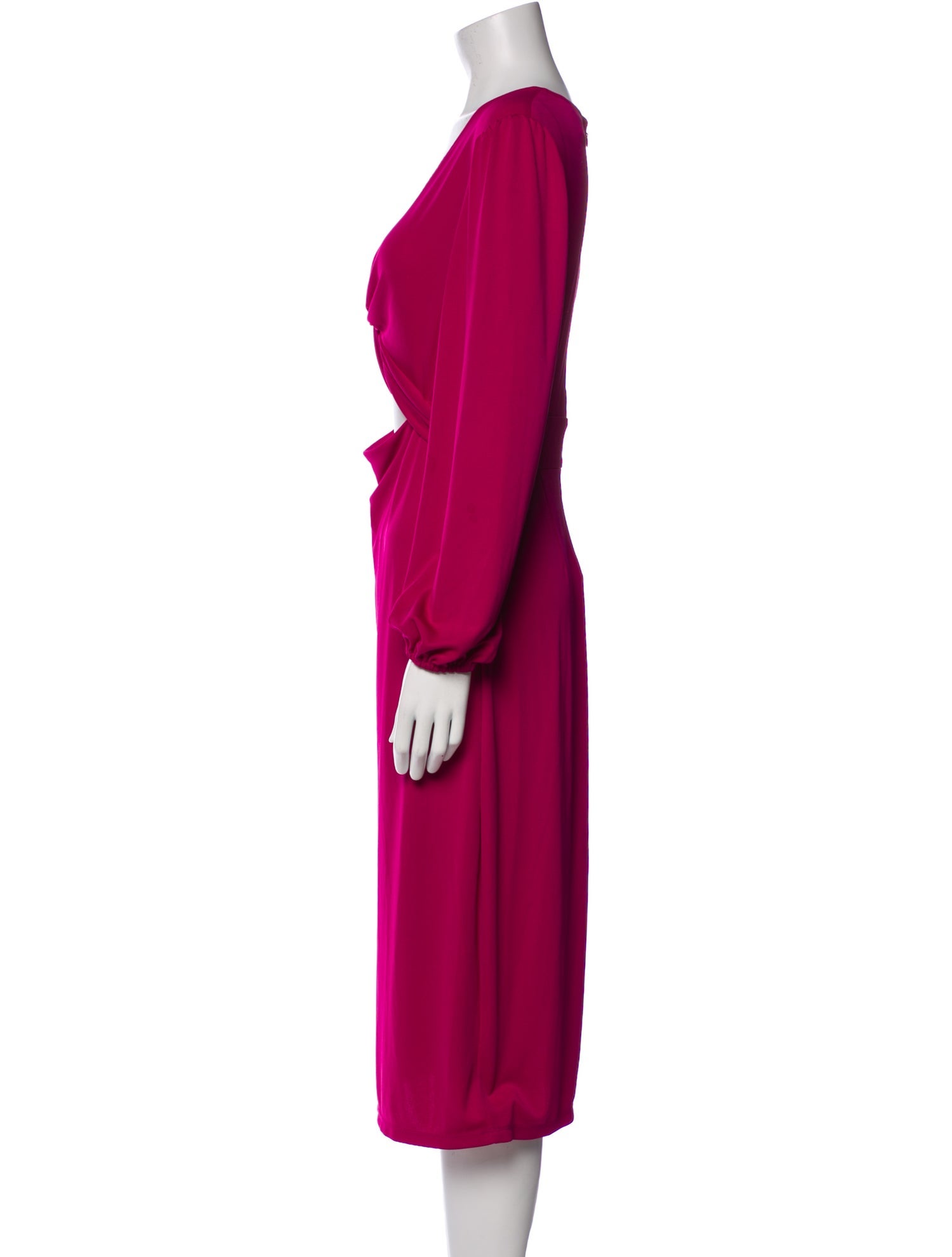 Ralph Lauren Collection V-Neck Midi Length Dress