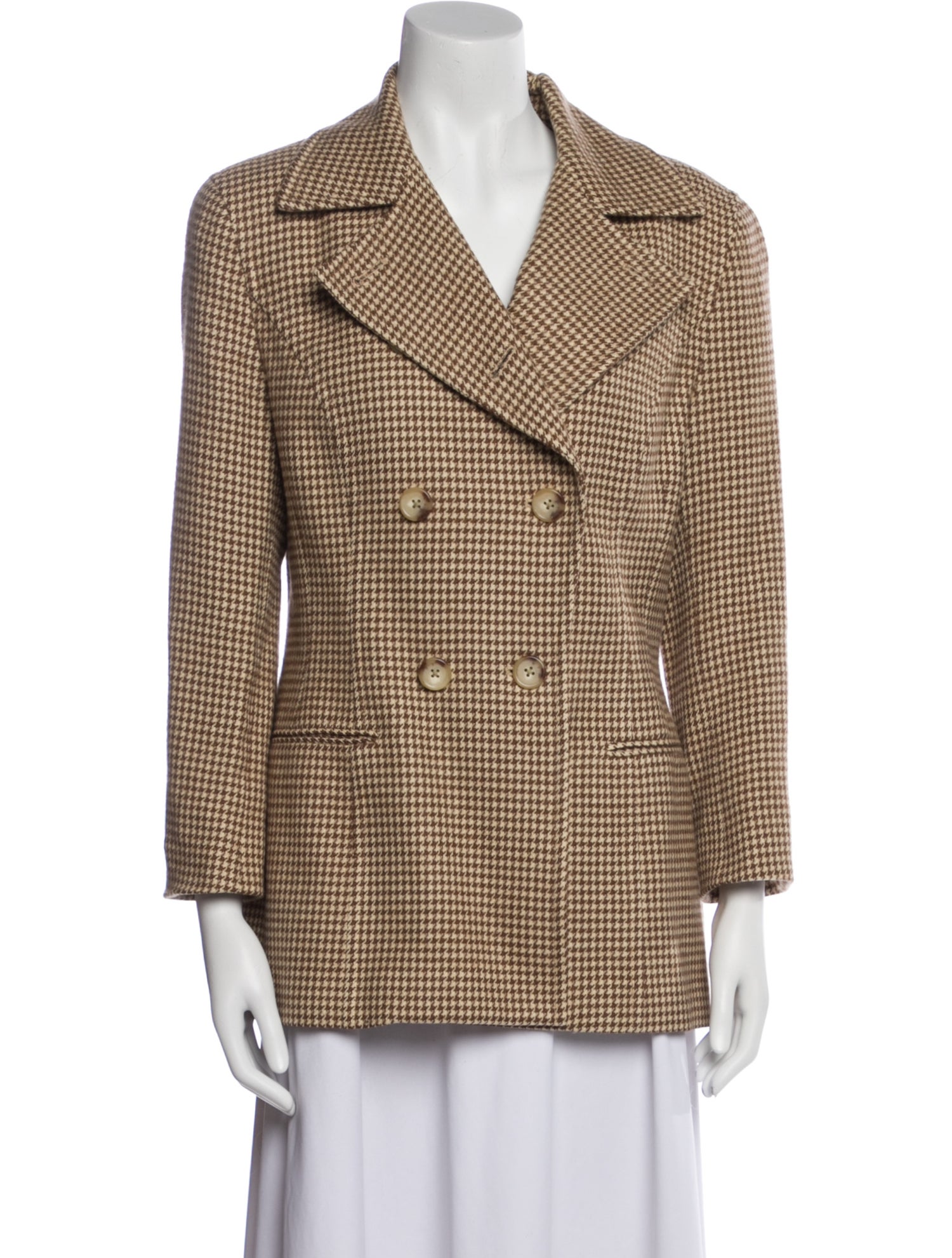 Ralph Lauren Collection Wool Plaid Print Blazer