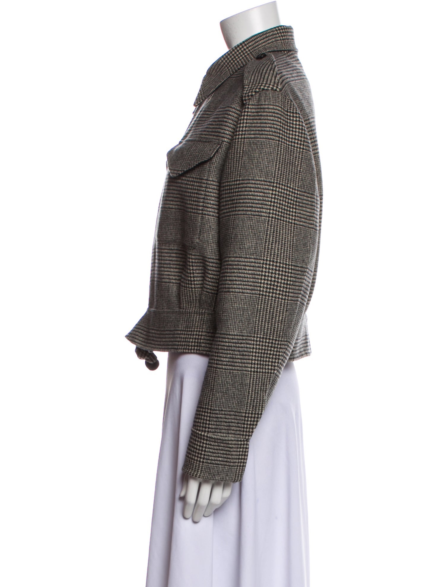 Ralph Lauren Collection Linen Plaid Print Blazer