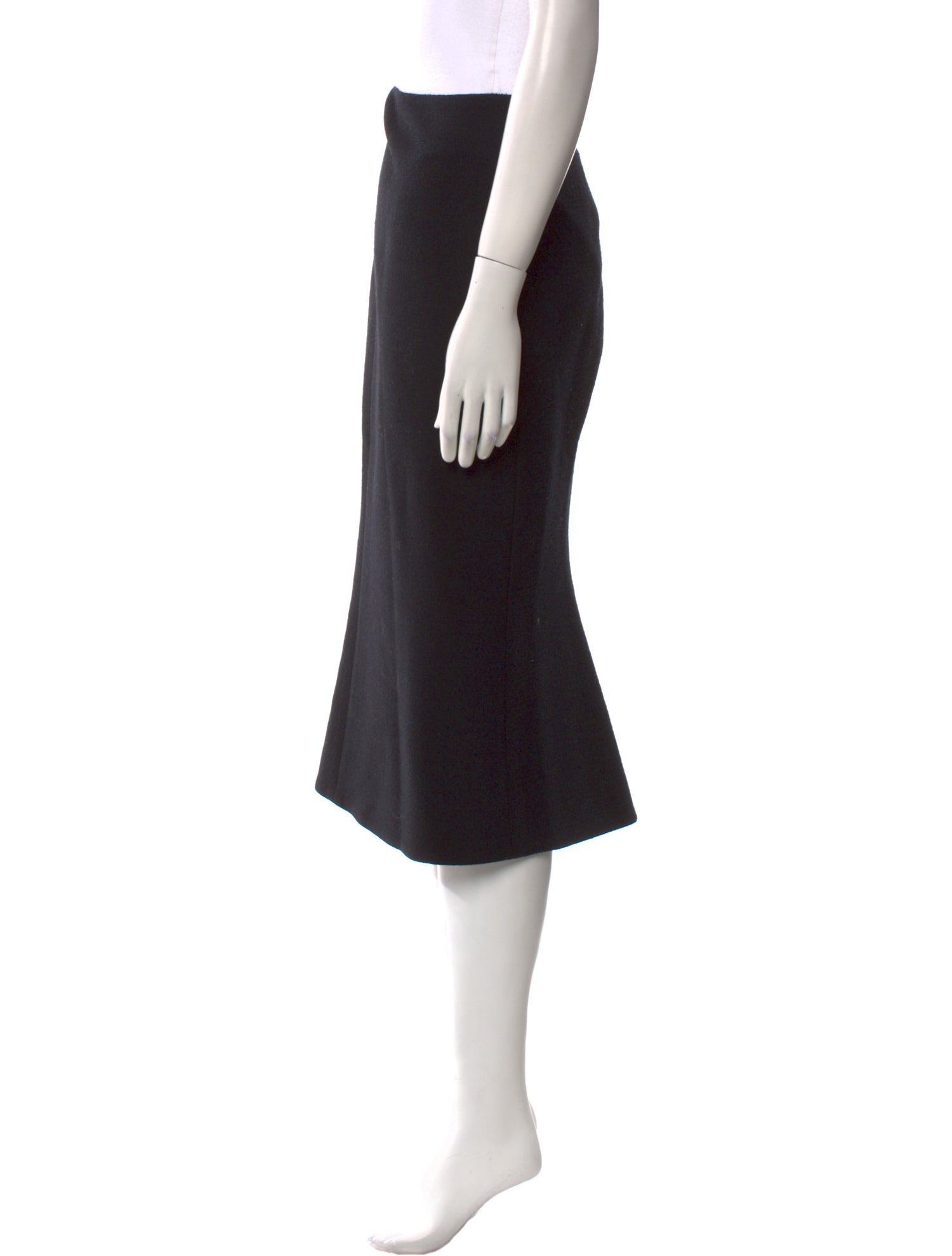 Ralph Lauren Collection Wool Midi Length Skirt