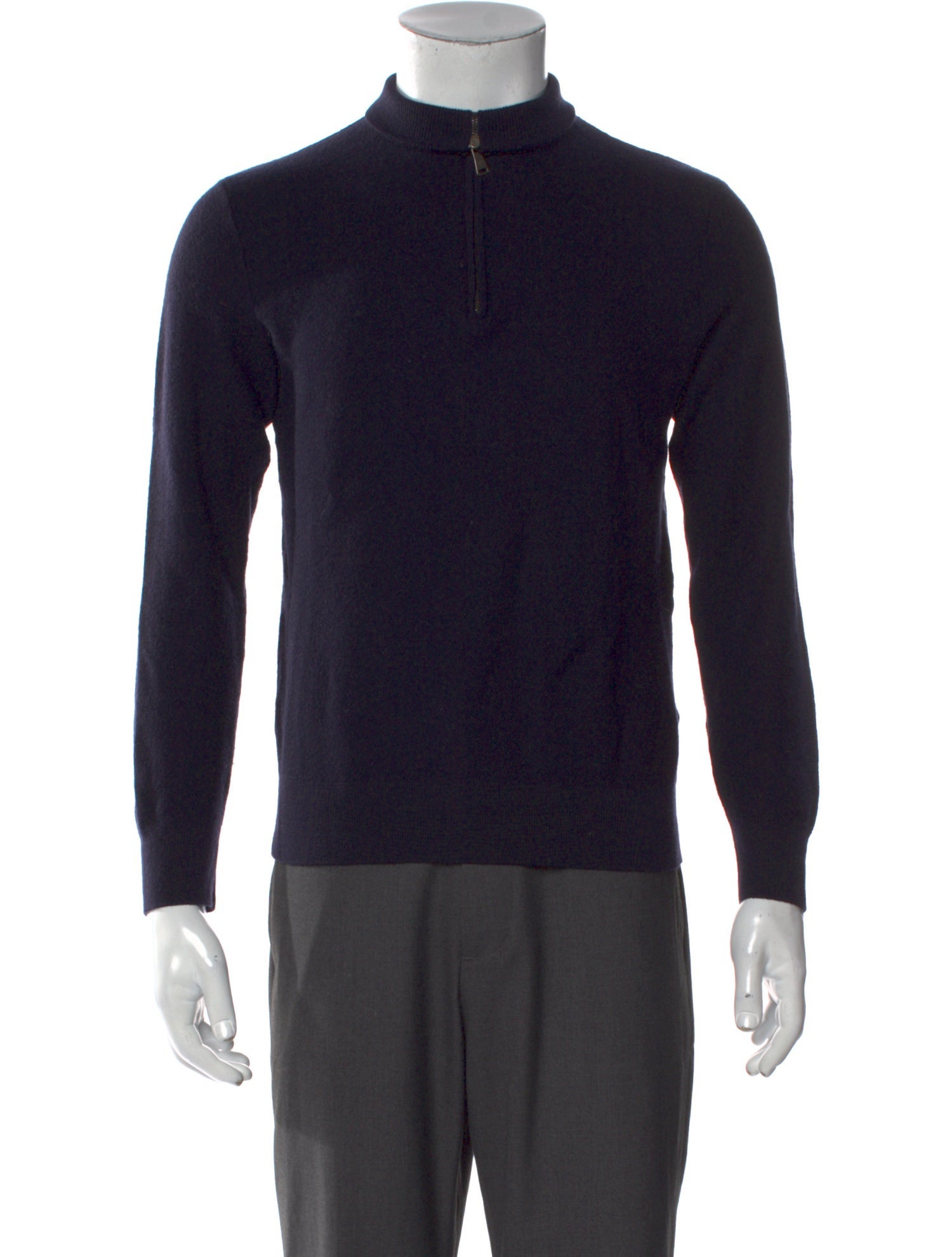 Ralph Lauren Purple Label Merino Wool Mock Neck Polo Sweater