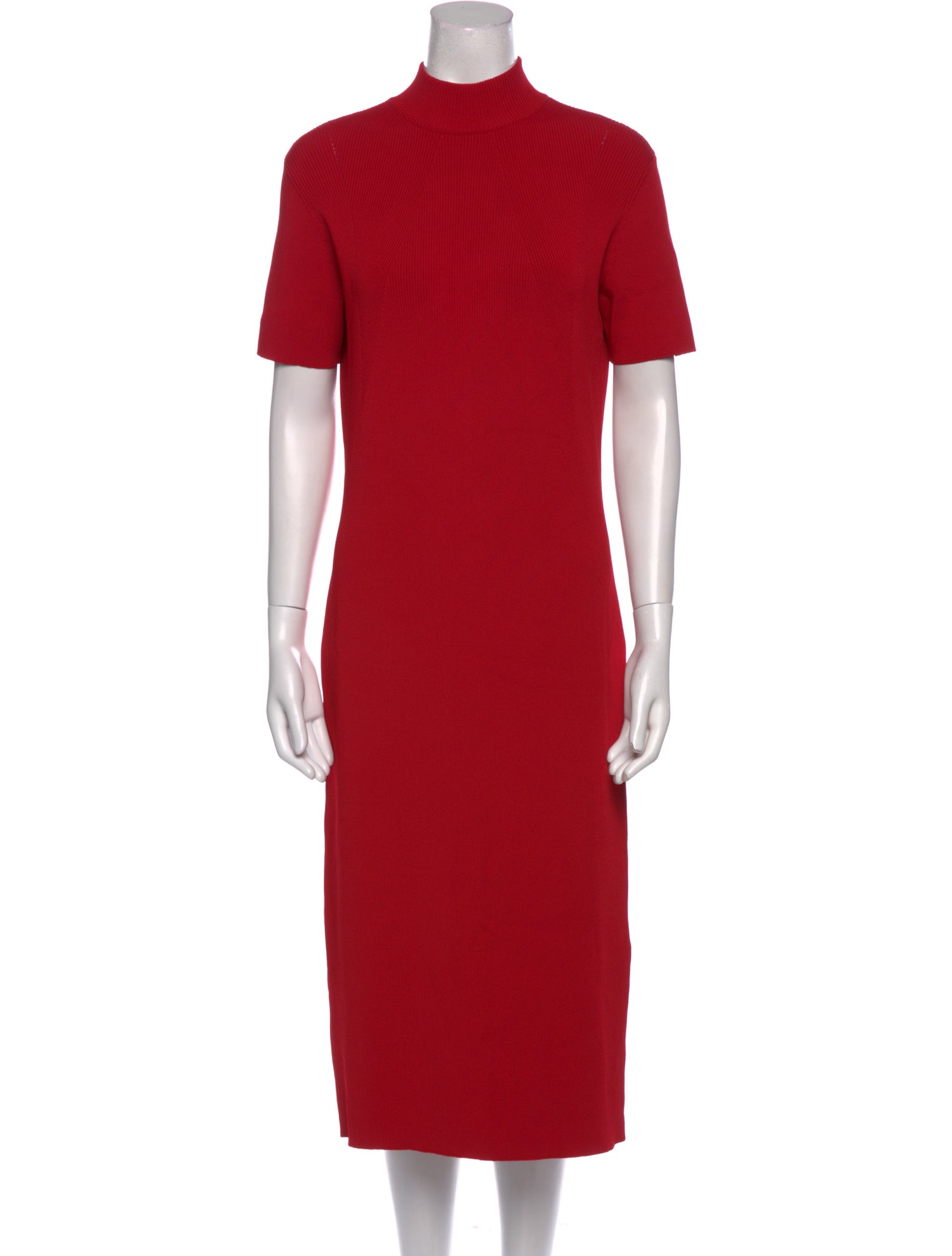 Ralph Lauren Collection Mock Neck Midi Length Dress