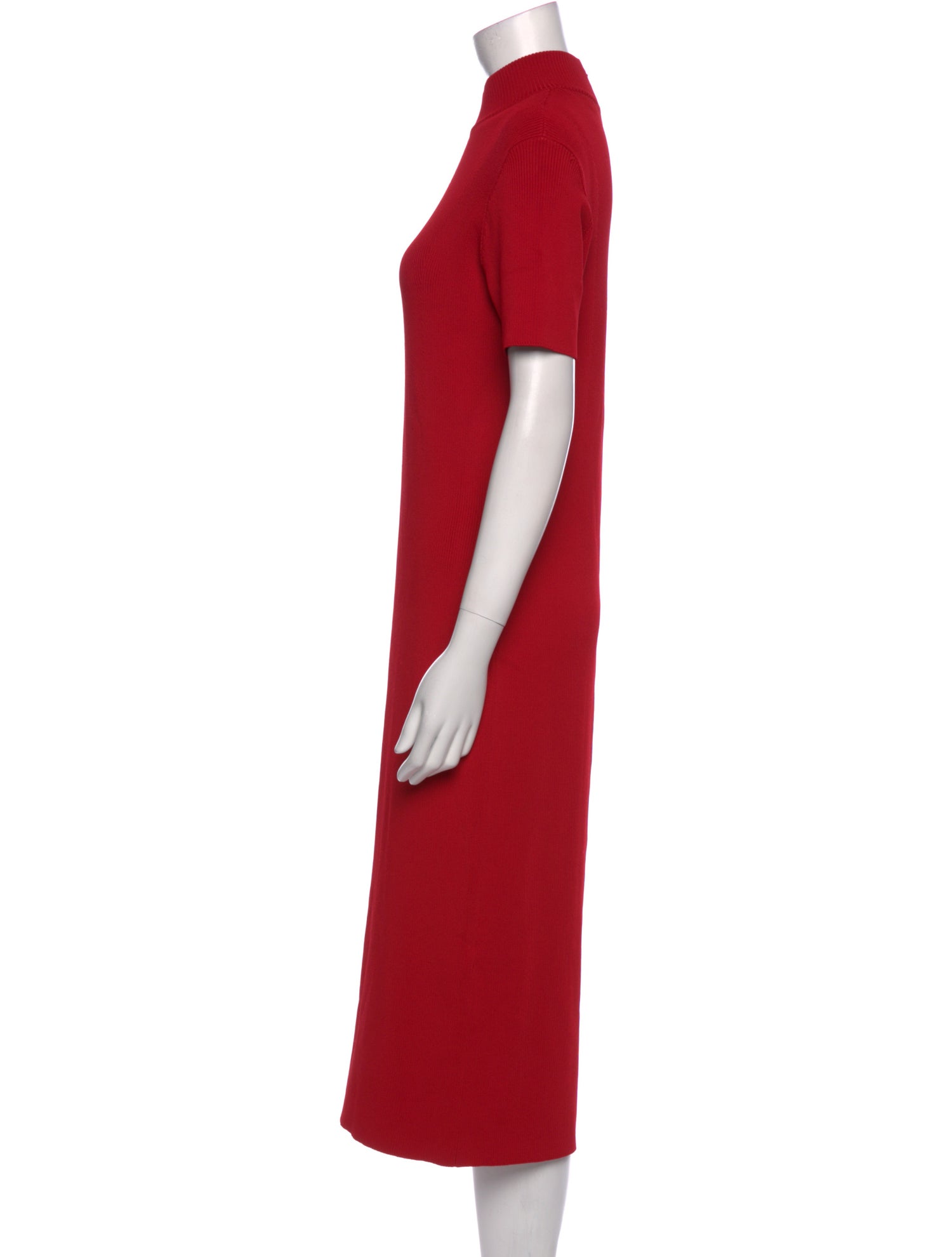 Ralph Lauren Collection Mock Neck Midi Length Dress