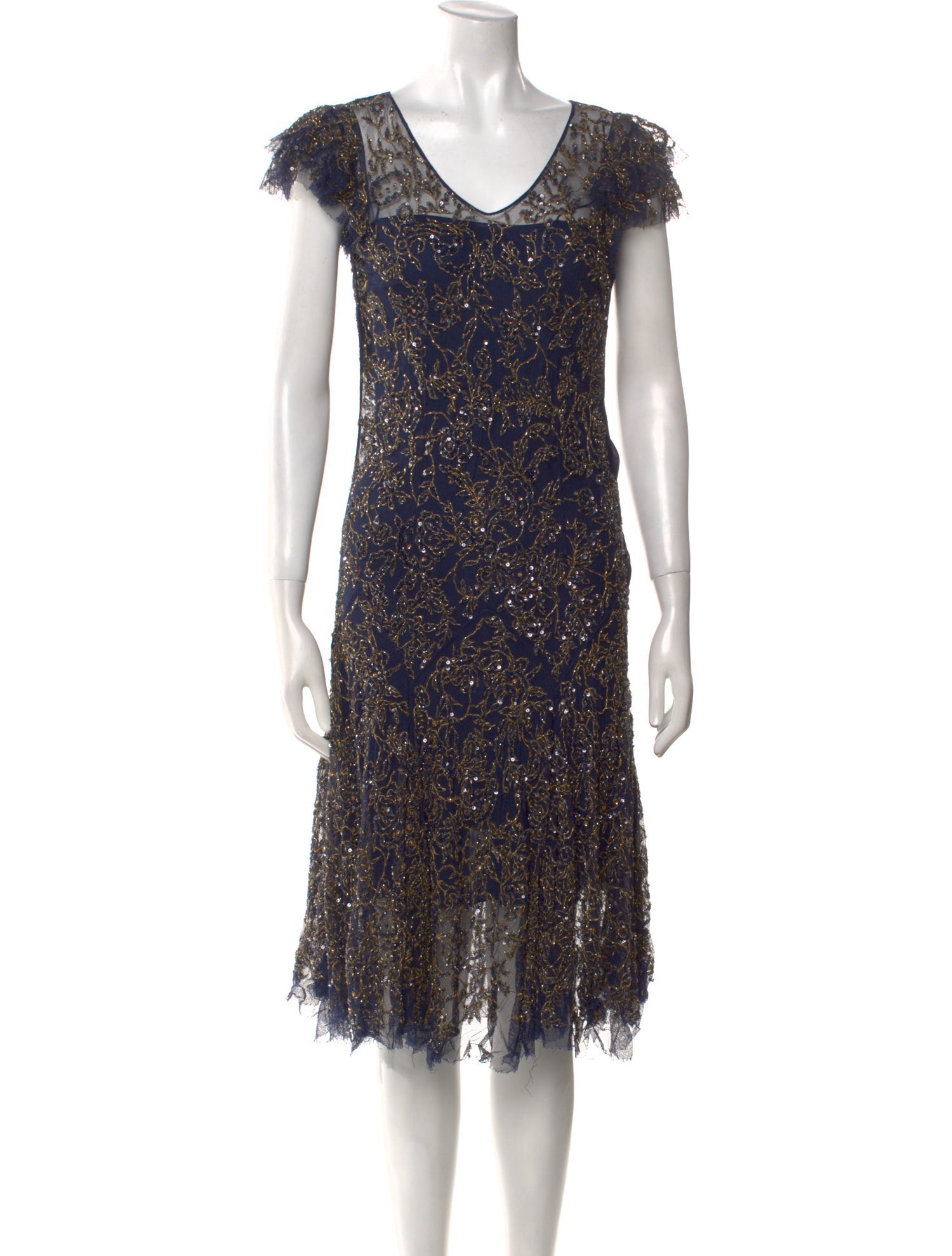 Ralph Lauren Collection Silk Knee-Length Dress