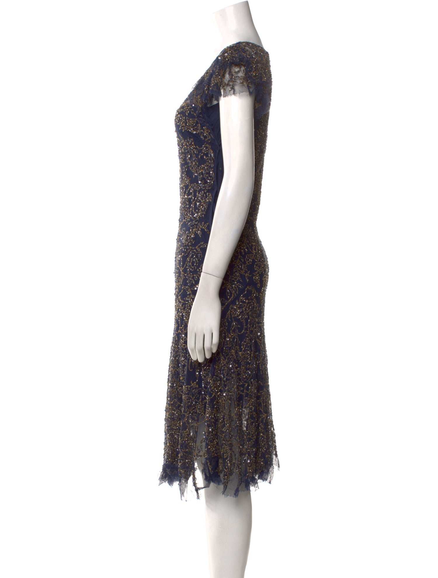 Ralph Lauren Collection Silk Knee-Length Dress