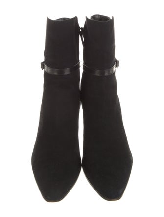 Ralph Lauren Collection Suede Leather Trim Embellishment Boots