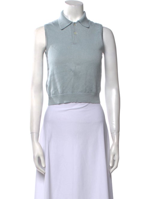 Ralph Lauren Collection Silk Sleeveless Crop Top