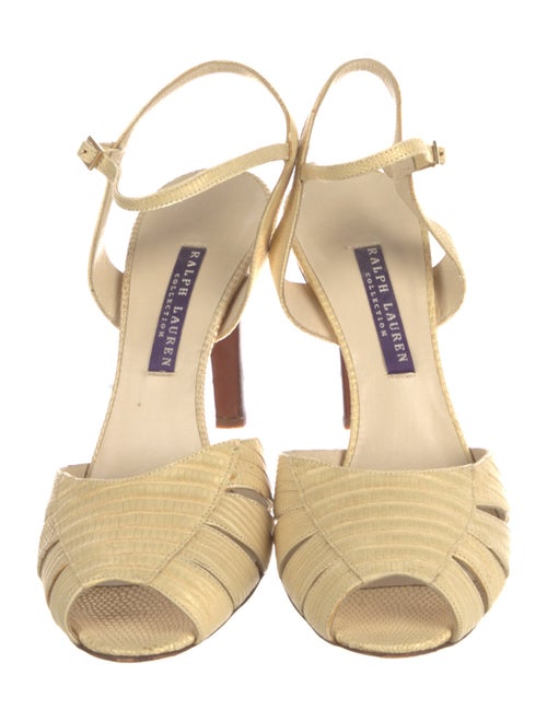 Ralph Lauren Collection Lizard Slingback Pumps