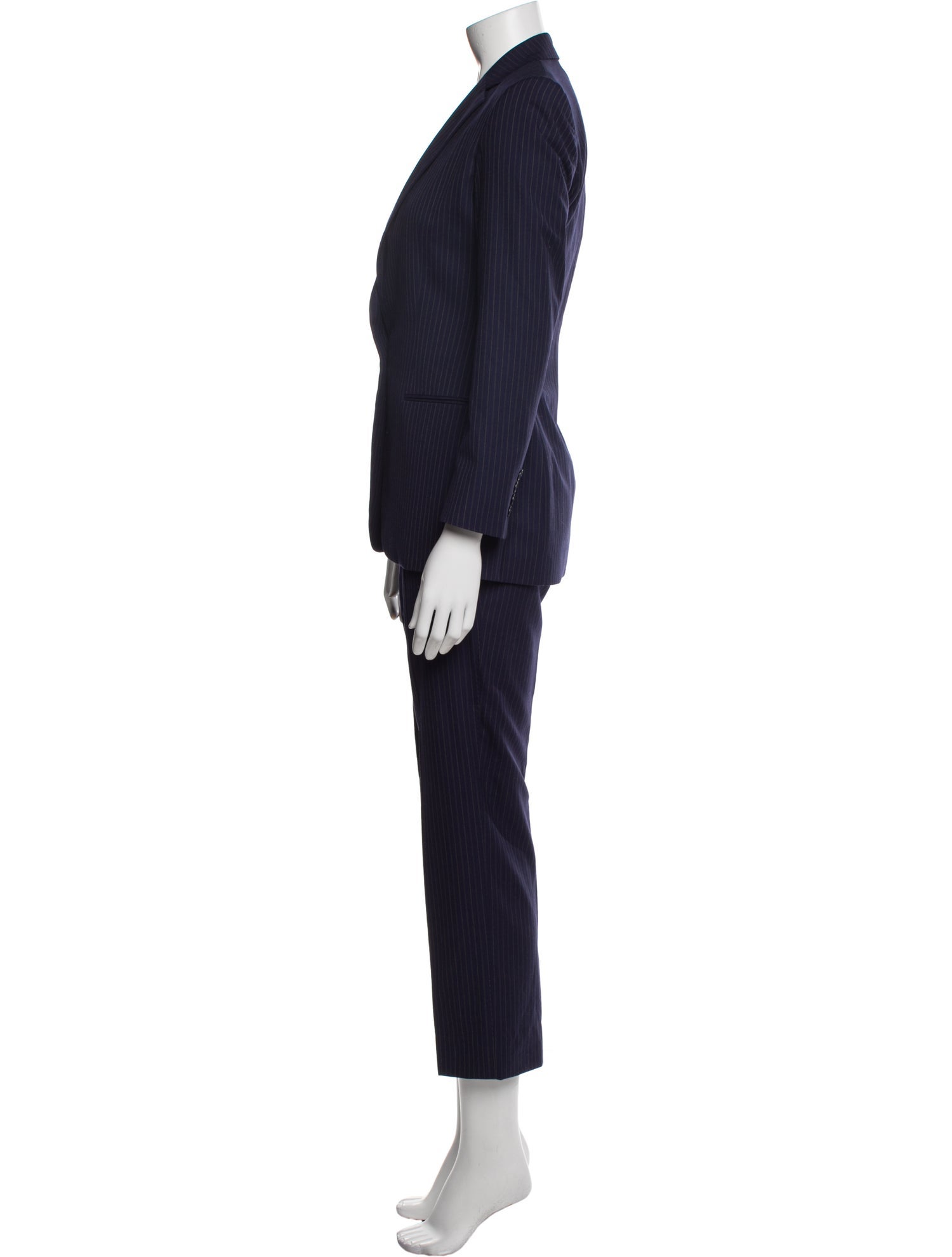 Ralph Lauren Collection Wool Striped Pantsuit