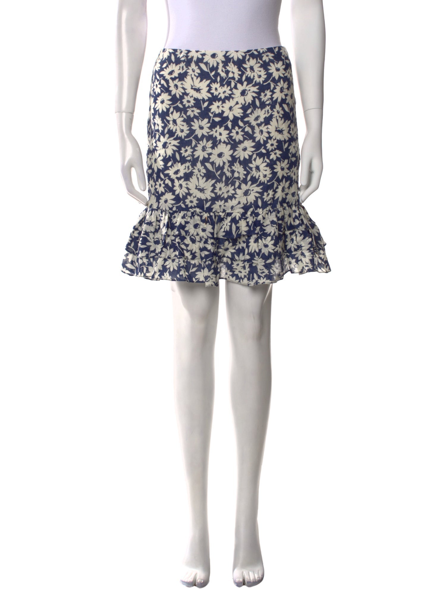 Ralph Lauren Collection Linen Knee-Length Skirt