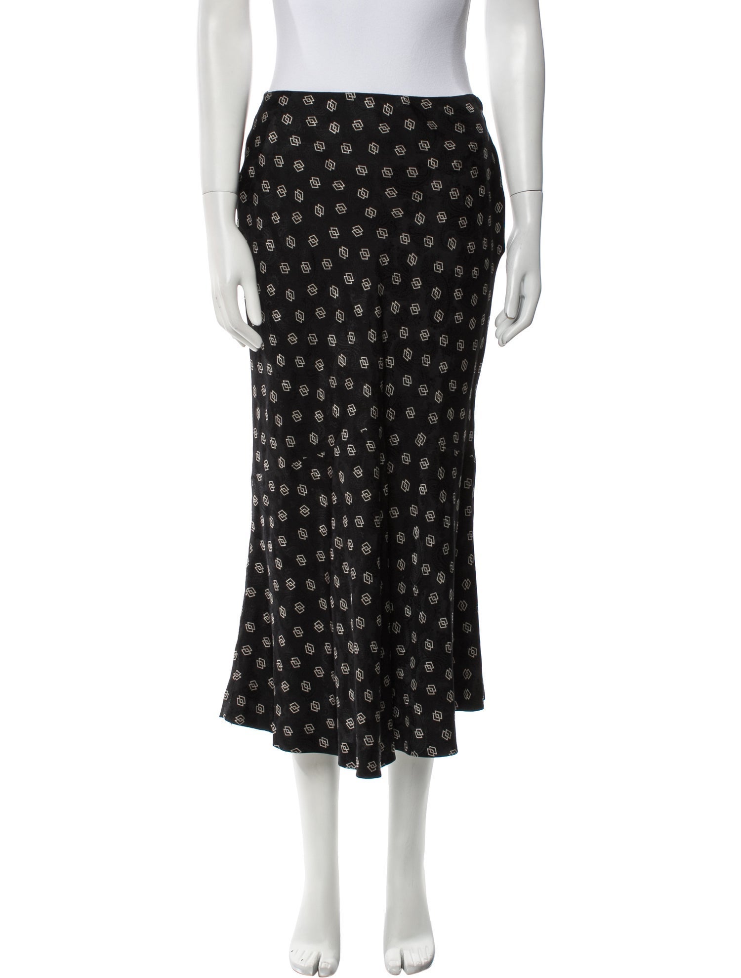 Ralph Lauren Collection Silk Midi Length Skirt