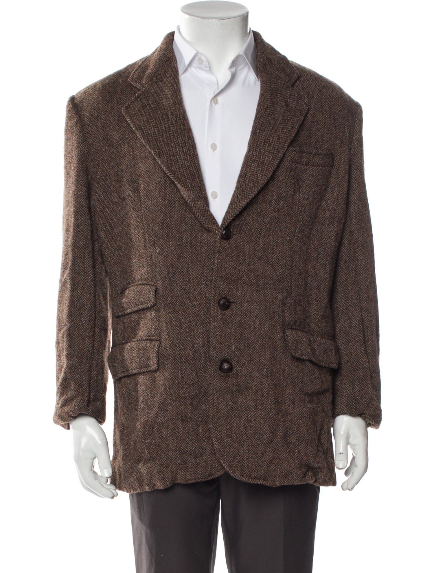 Polo Ralph Lauren Wool Plaid Print Peacoat