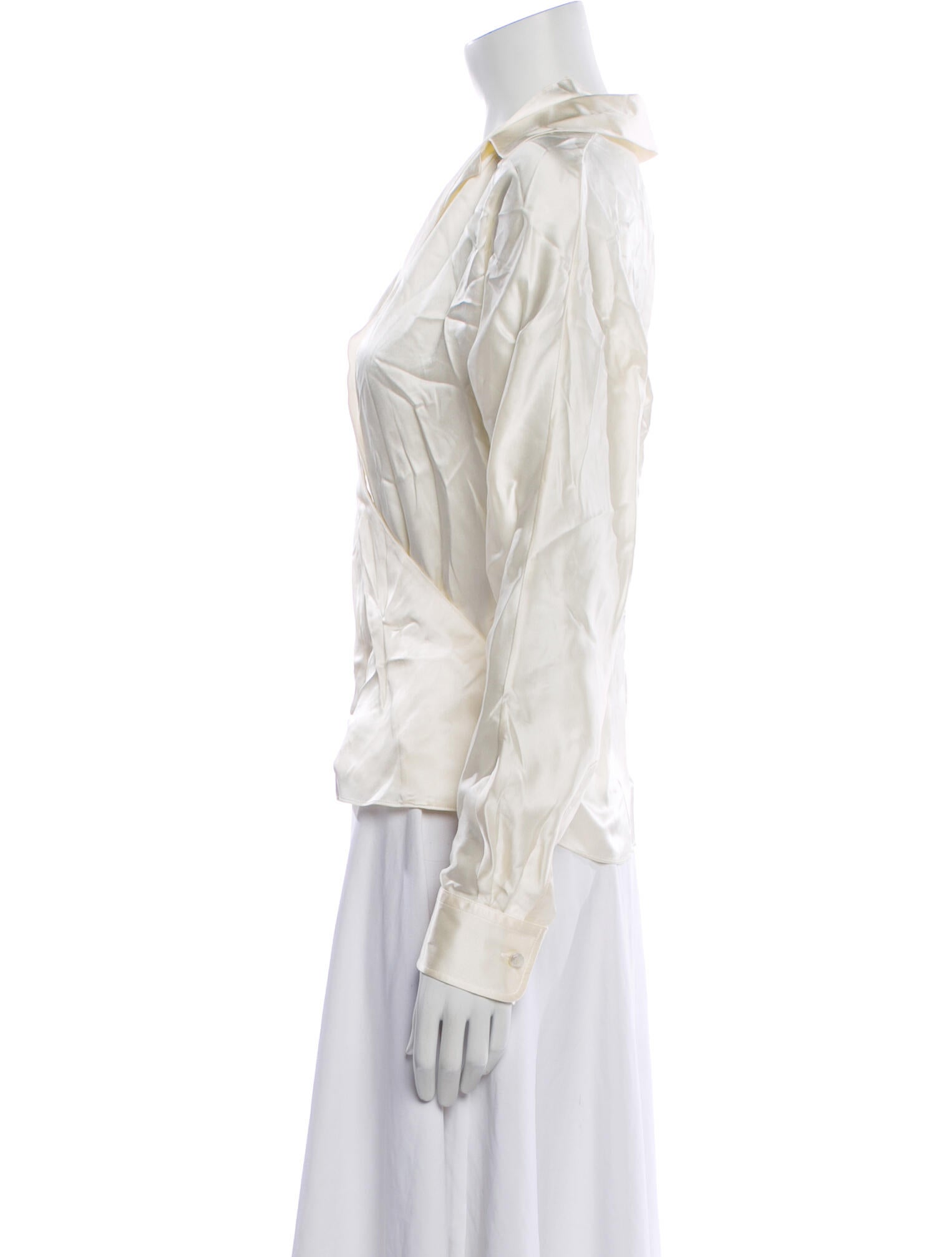 Ralph Lauren Collection Silk V-Neck Blouse