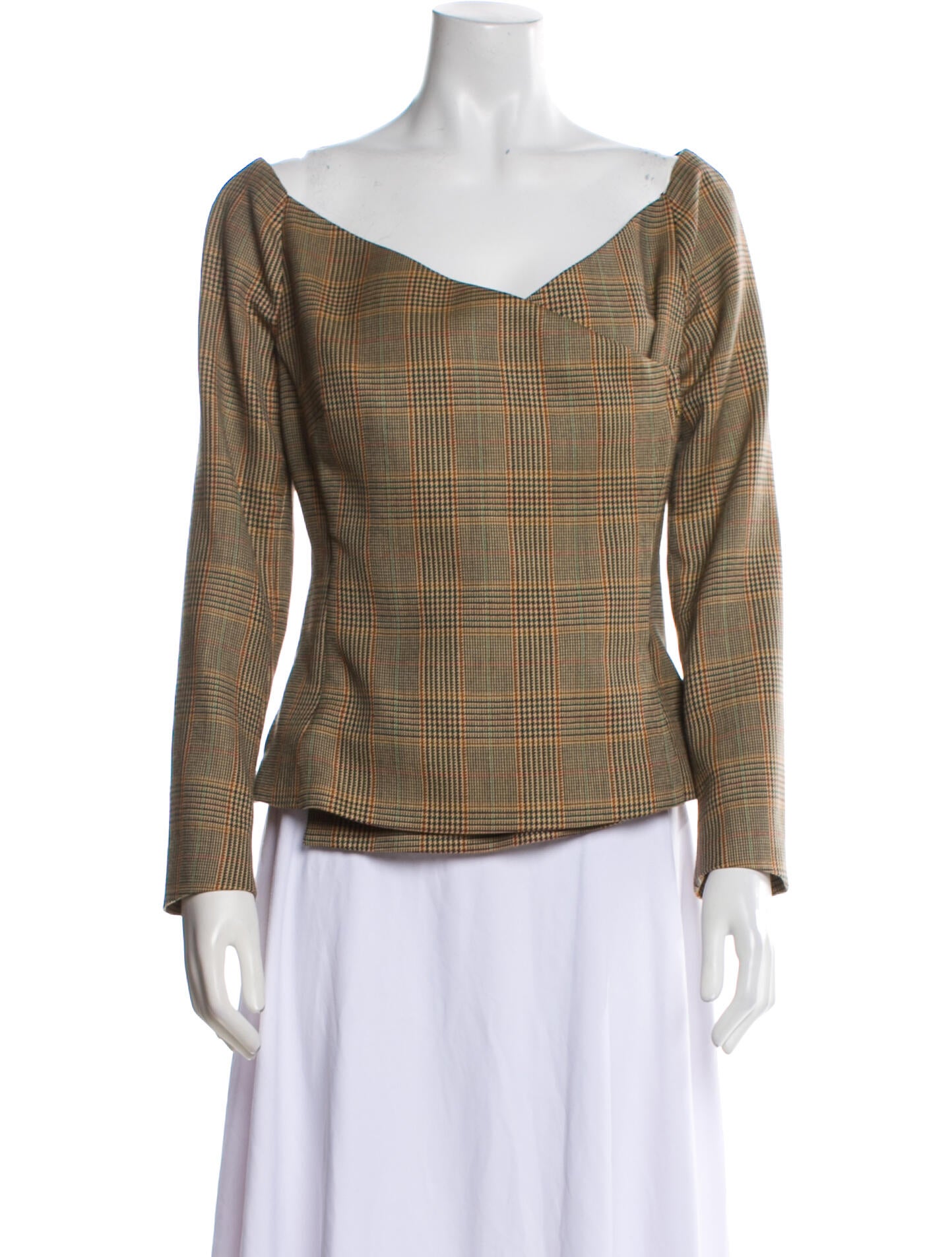 Ralph Lauren Collection Wool Plaid Print Blazer