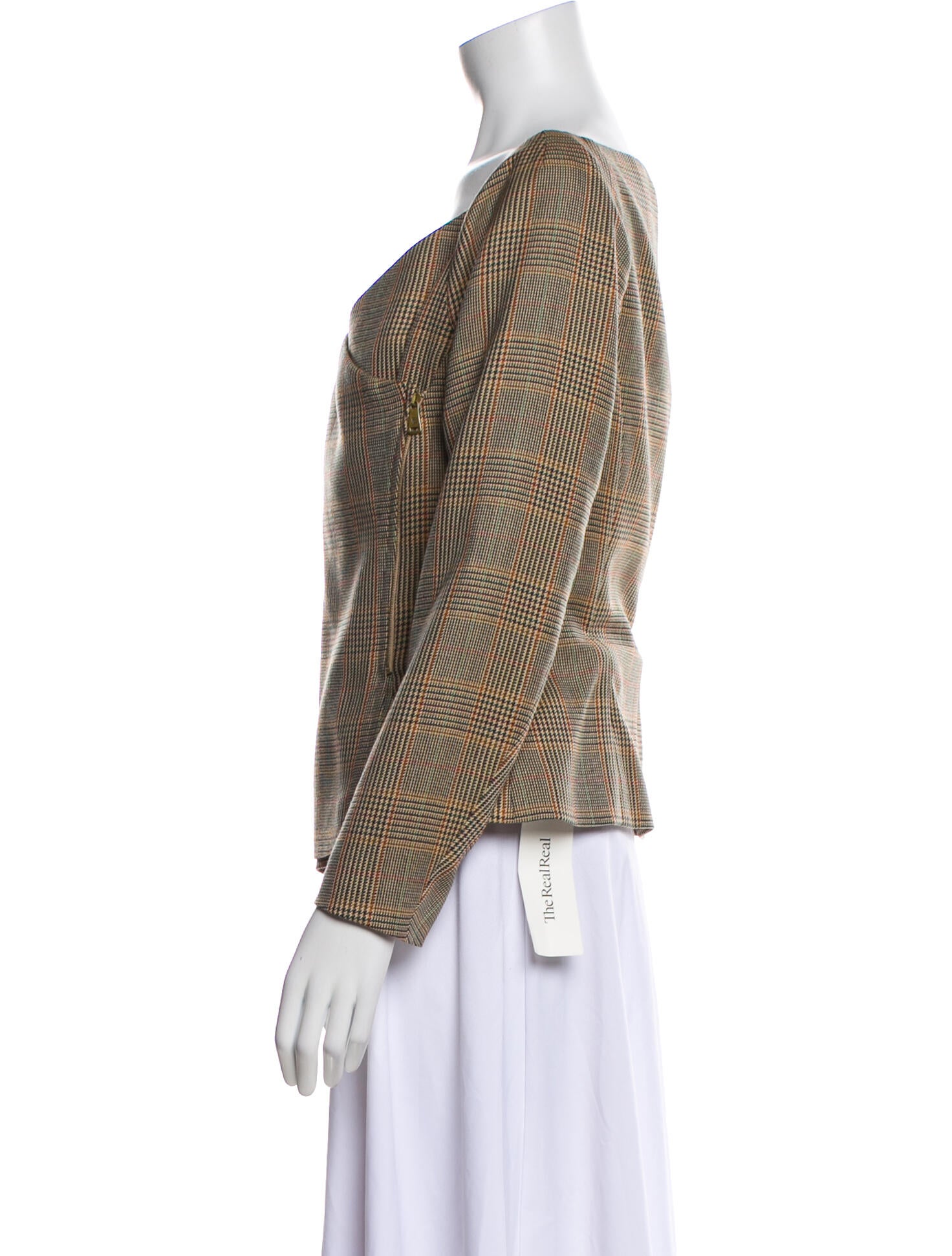 Ralph Lauren Collection Wool Plaid Print Blazer