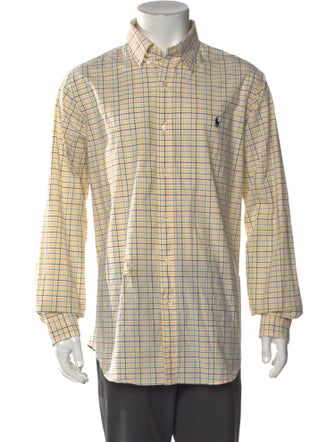 Ralph Lauren Collection Plaid Print Long Sleeve Western Shirt