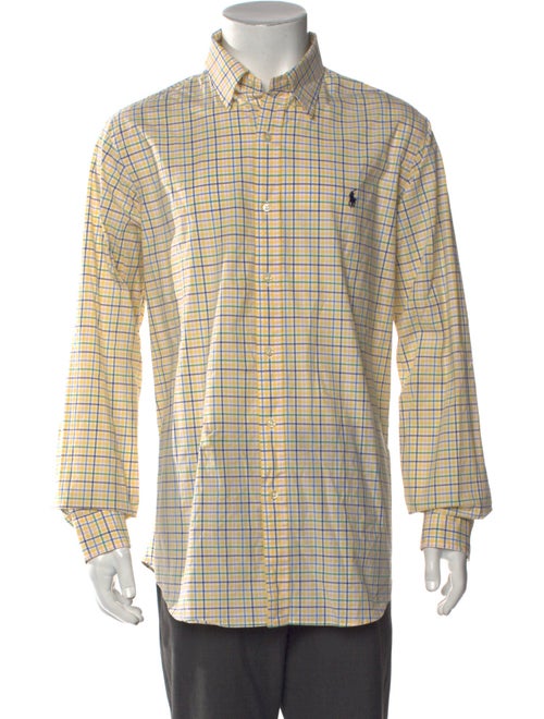 Ralph Lauren Collection Plaid Print Long Sleeve Western Shirt