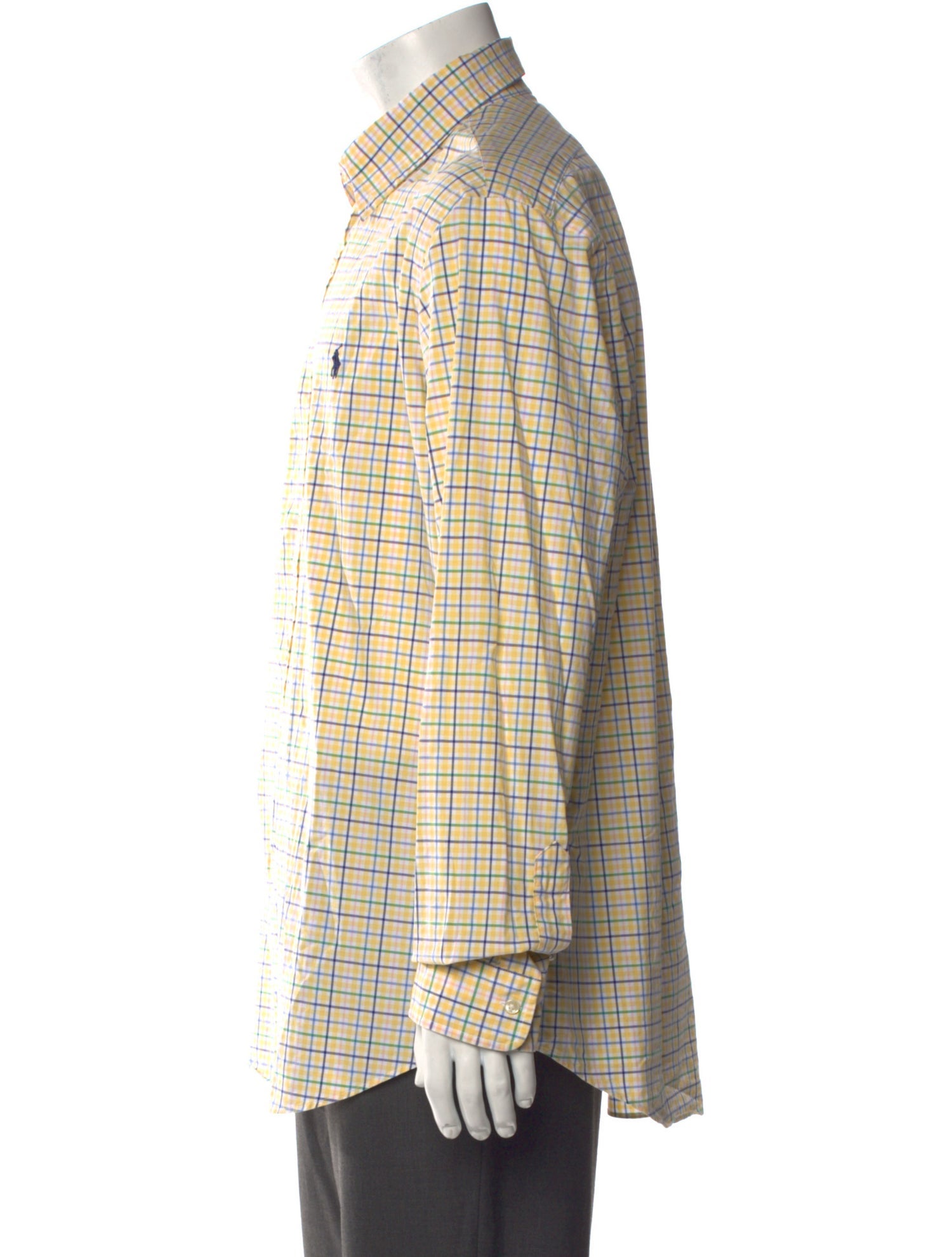 Ralph Lauren Collection Plaid Print Long Sleeve Western Shirt