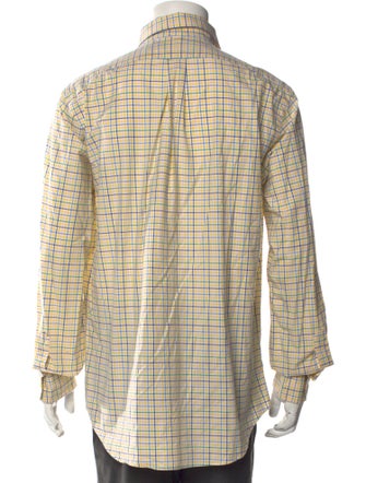 Ralph Lauren Collection Plaid Print Long Sleeve Western Shirt