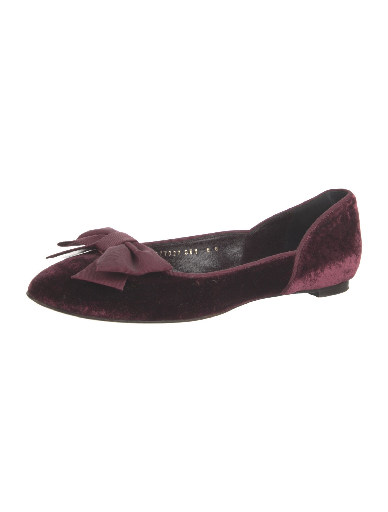 Ralph Lauren Collection Velvet Colorblock Pattern Ballet Flats