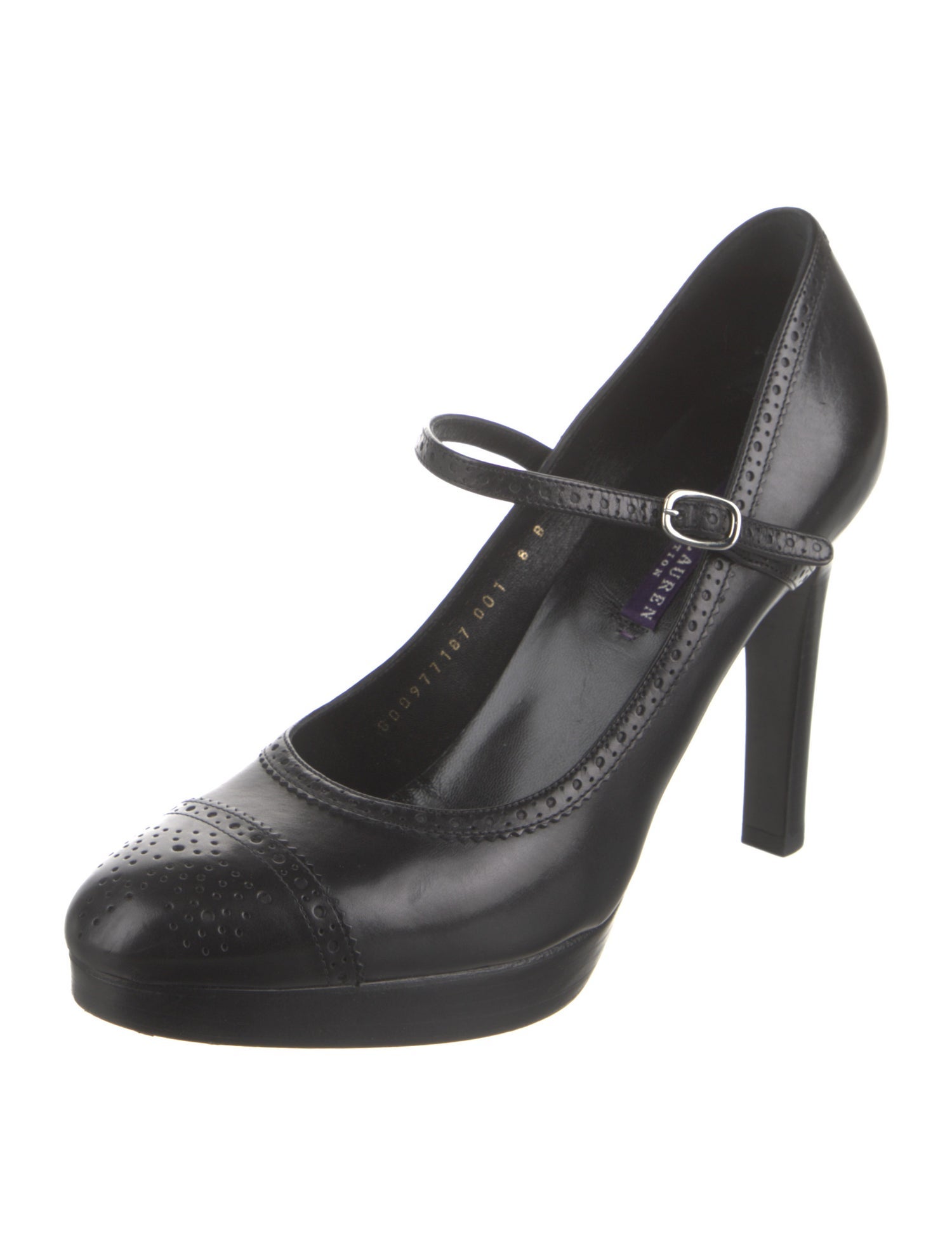 Ralph Lauren Collection Leather Lasercut Accents Pumps