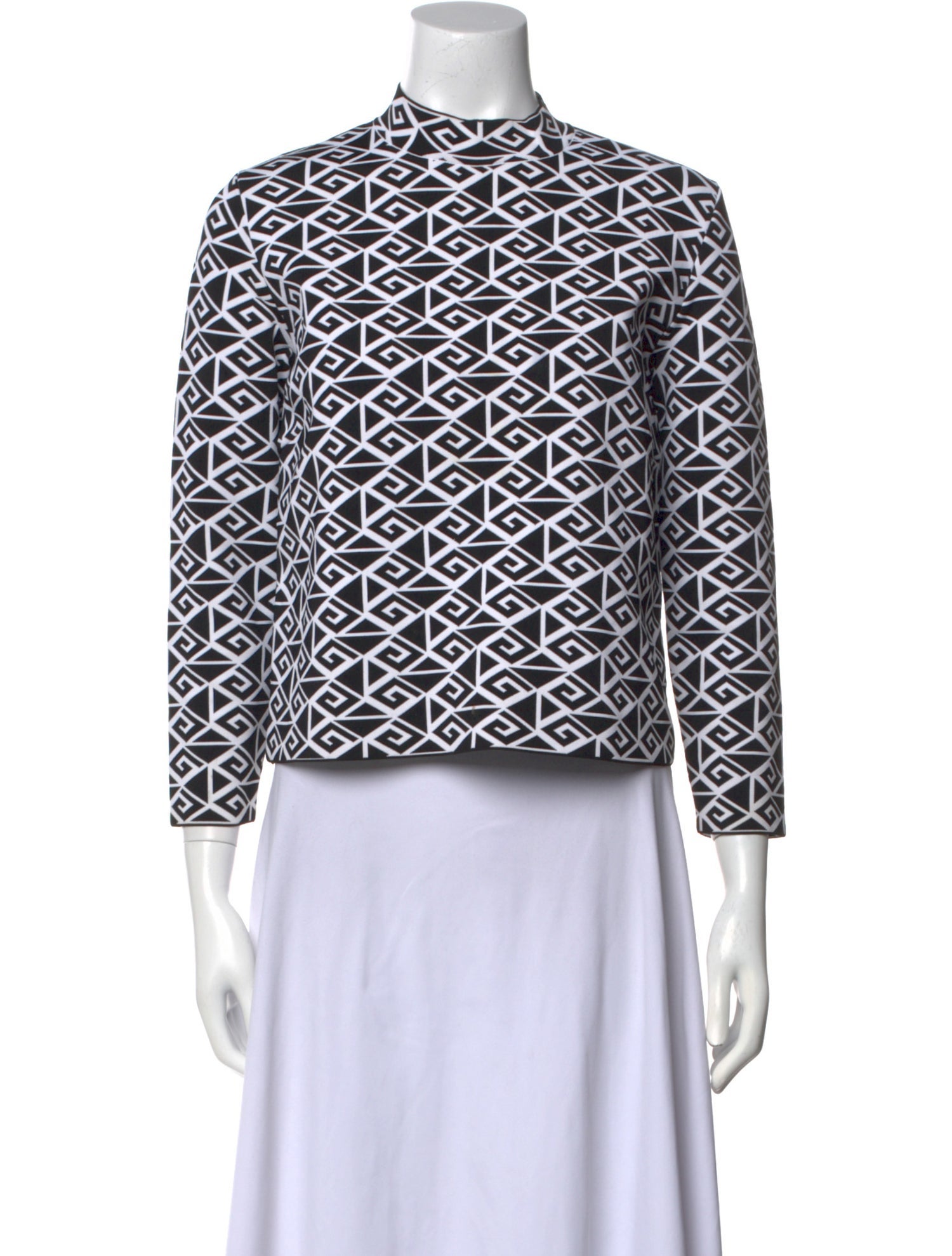 Ralph Lauren Collection Printed Mock Neck Top