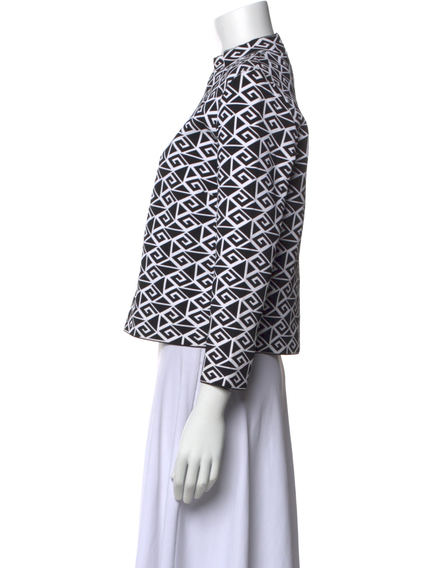 Ralph Lauren Collection Printed Mock Neck Top