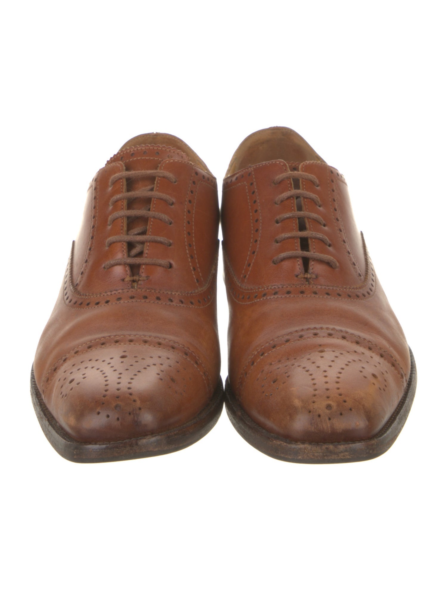 Ralph Lauren Collection Leather Lasercut Accents Oxfords