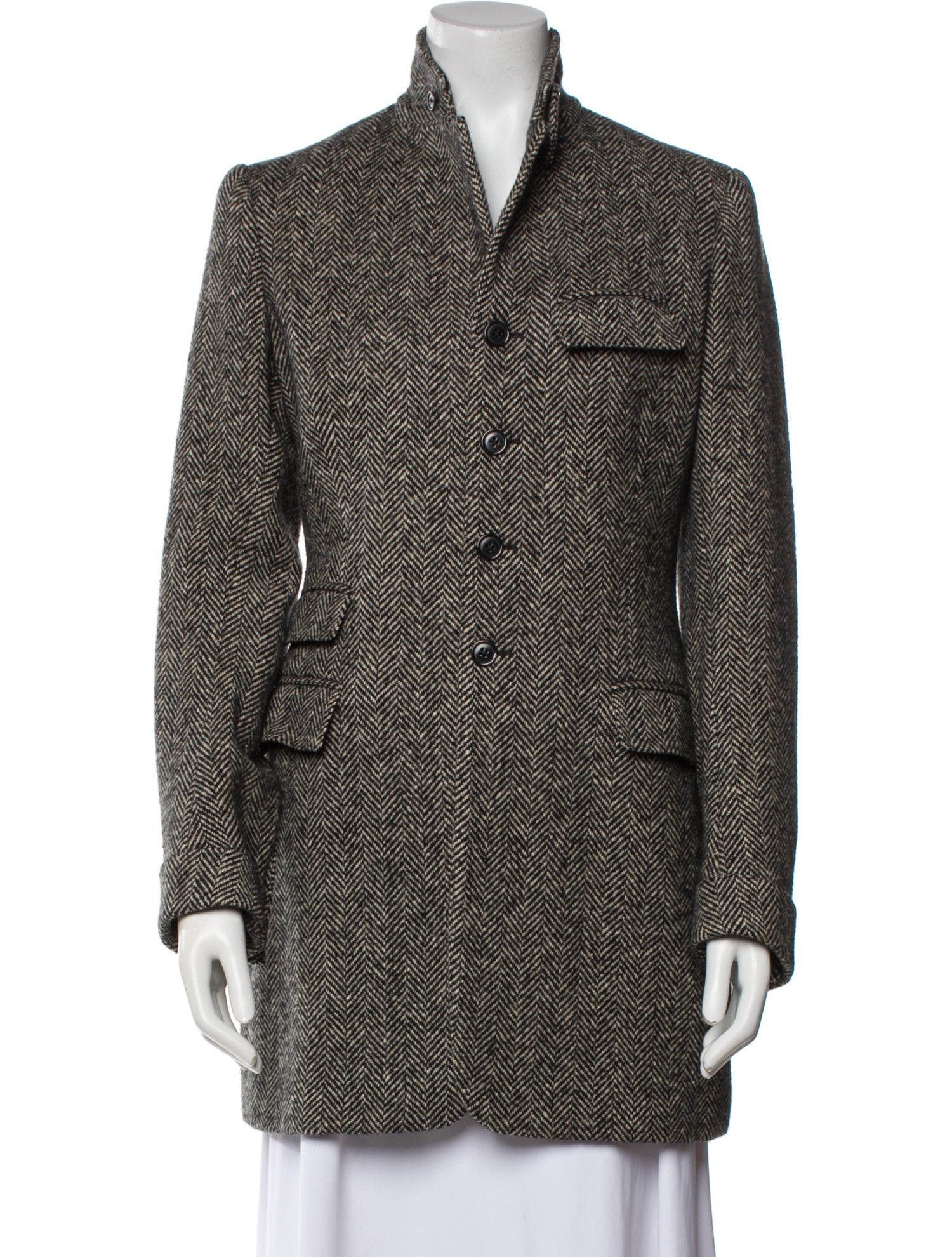 Ralph Lauren Collection Cashmere Plaid Print Blazer