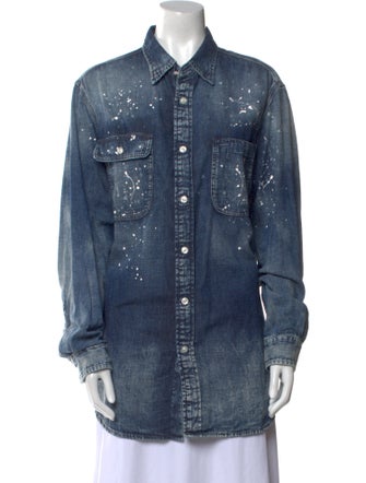 Ralph Lauren Collection Long Sleeve Button-Up Top